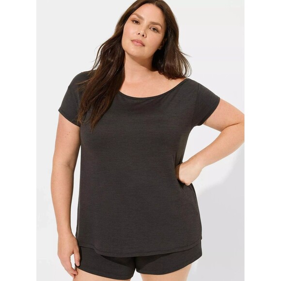 NWT Torrid Super Soft Performance Jersey Off The Shoulder Active Tee 3X / 22-24 - Picture 3 of 5